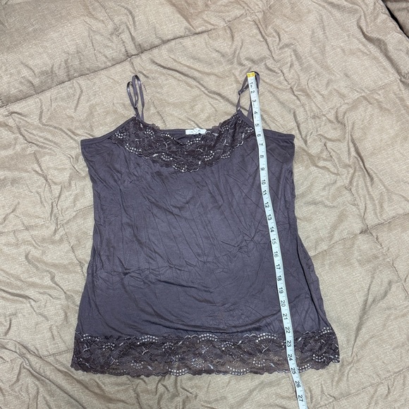 Maurices Eggplant Lace Trim Tank Layering Camisole Large Like New - Picture 4 of 7